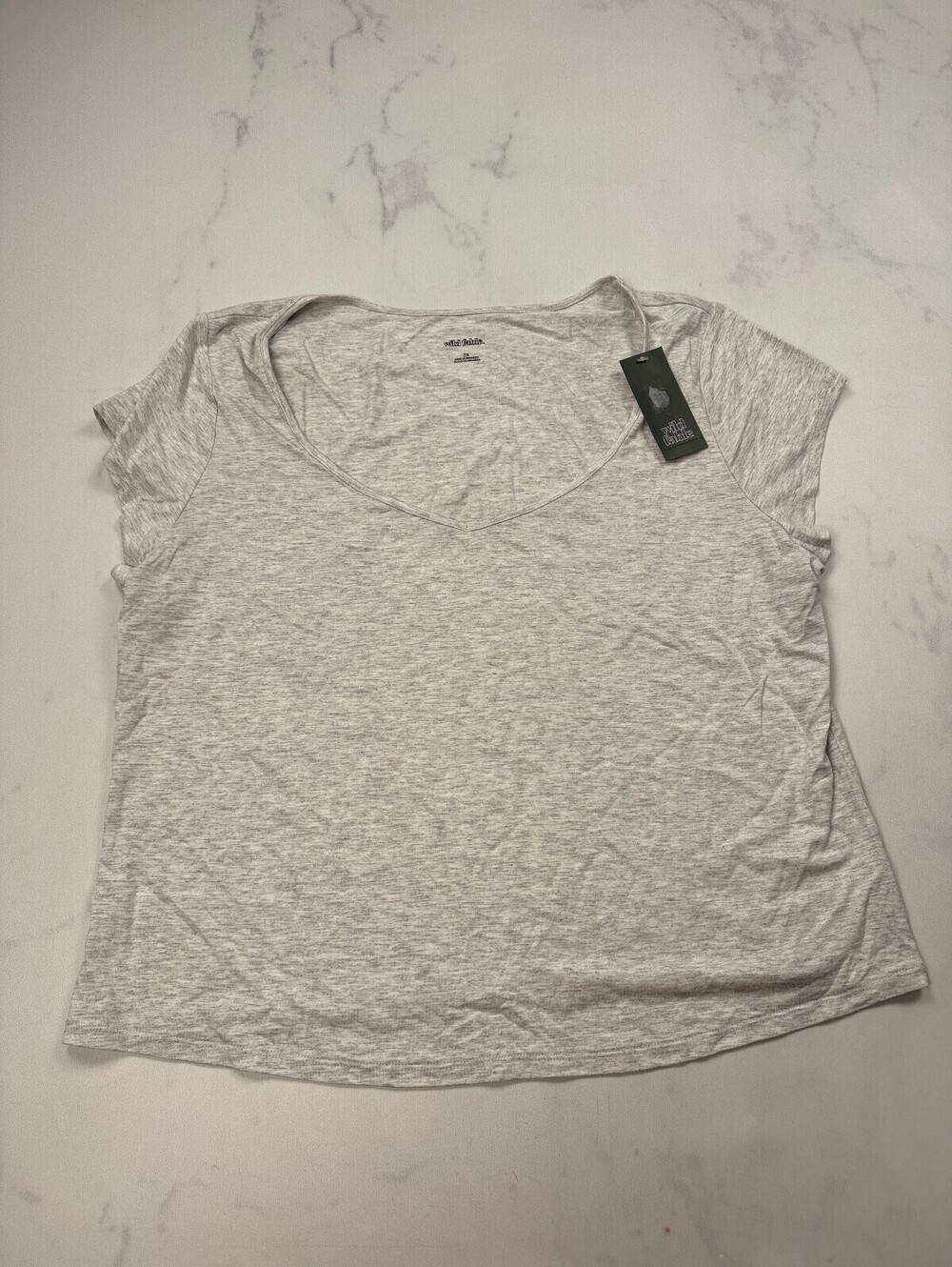 Wild Fable T Shirt Cream Current Minimal Modern Classic - Womens 2X